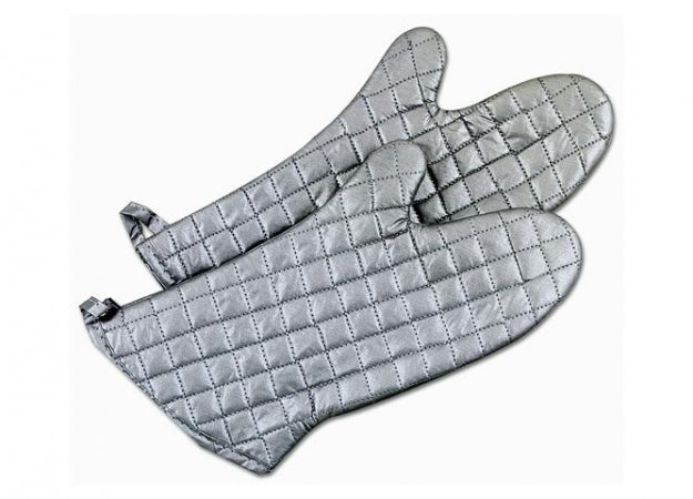 15" Flame Retardant Oven Mitts w/Aluminized Silicones