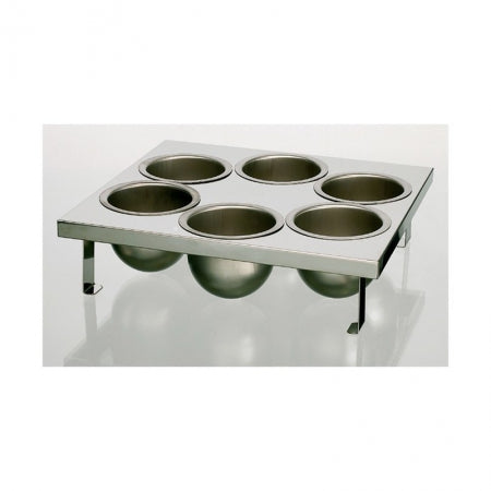 6 CUPS CONTAINER   S/STEEL