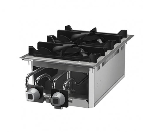 Olis 2-Burner Gas Range, 400 L mm x 625 D mm x 250 H mm