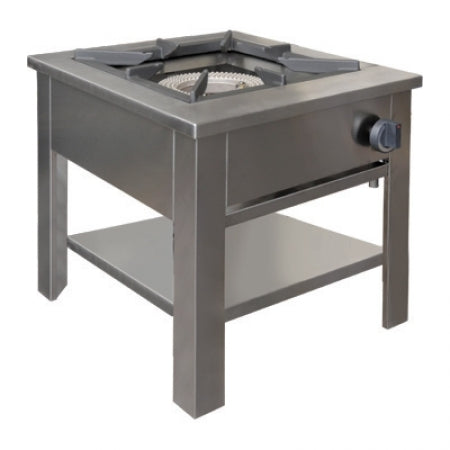 Olis One-Burner Gas Stockpot w/ Undershelf, 590 L mm x 630 D mm x 700 H mm