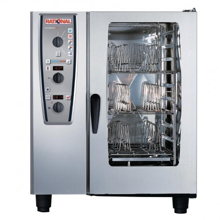 RATIONAL SELF COOKING CENTER SCC WE 101 1NAC 230 V 50/60Hz GAS UNIT LPG 3 B/P, + HAND SHOWER WITH AUTOMATIC RETRACTING SYSTEM, + HINGING RACK 68mm (2 5/8") - 10x1/1GN (10x12"x20"),+ INTERFACE USB (STANDARD)