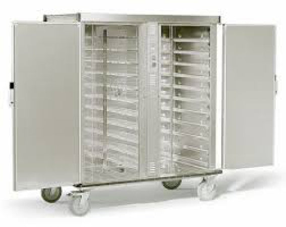 88230204/4007537033675BANKWTTWAGEN 2-TUR, 2X 2/1, SICKENABST.70BANQUET TROLLEY, 2-DOORS 2*2/1  70MM WITH BRITISH PLUG / MIT ENGLISCHEM STECKER