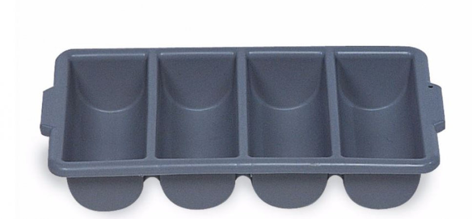 Rubbermaid 4 Compartment Cutlery Bin Gray