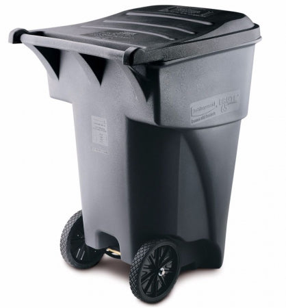 Rubbermaid 95 Gallon Utility Wheeled Trash Can - 45.6 H x 27.3 W x 35.4"-L Gray