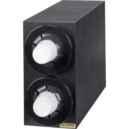 San Jamar Sentry Bev Dispenser Cabinet (2) C5450C Black Trim Rings