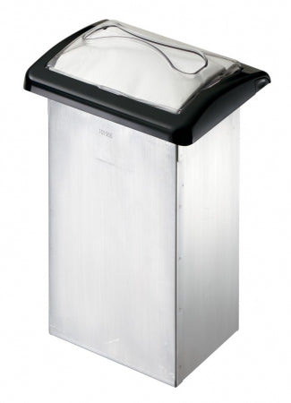 Venue In-Counter Interfold Napkin Dispenser with Control Face - Clear Face with Black Body