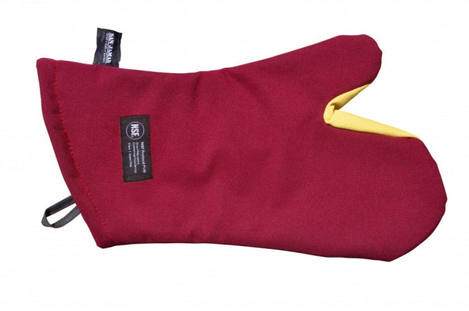 Conventional Oven Mitt with Kevlar, 17" , Red Cool Touch Flame