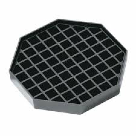 Spill-Stop 6" Black Octagonal Drip Catcher with Removable Grid