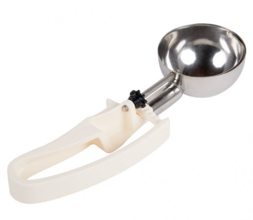 Vollrath Ivory Size #10 Squeeze Disher Portion Scoop, Capacity 3.2Oz  (96 Ml), Bowl Diameter 2 Inch  (7 Cm), Length 9 Inch  (23.8 Cm)