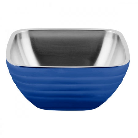 Vollrath Double Wall Square Beehive 8.2 Qt. Serving Bowl - Cobalt Blue