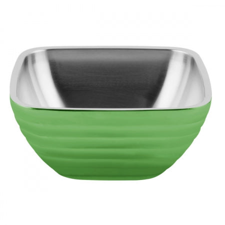 Vollrath Double Wall Square Beehive 8.2 Qt. Serving Bowl - Green Apple