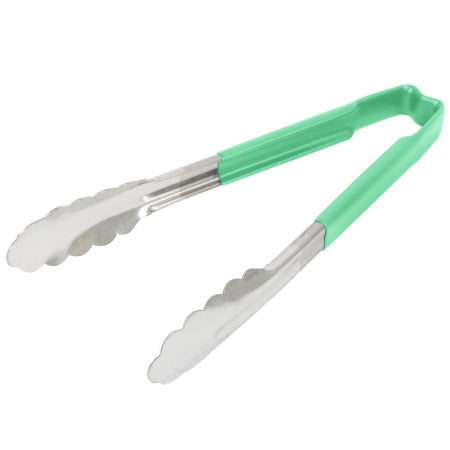 Vollrath Tong,Utility,9-1/2",Grn,Kool-  Touch,Nsf