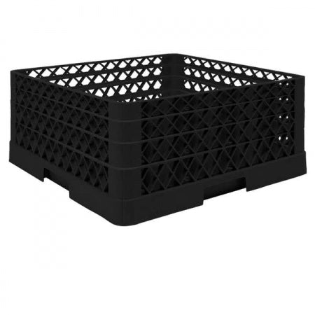 Vollrath Traex Full-Size Black 25-Compartment 7 7/8" Glass Rack With Open Rack Extender On Top