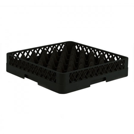 Vollrath Traex Full-Size Black 36-Compartment 3 1/4" Glass Rack