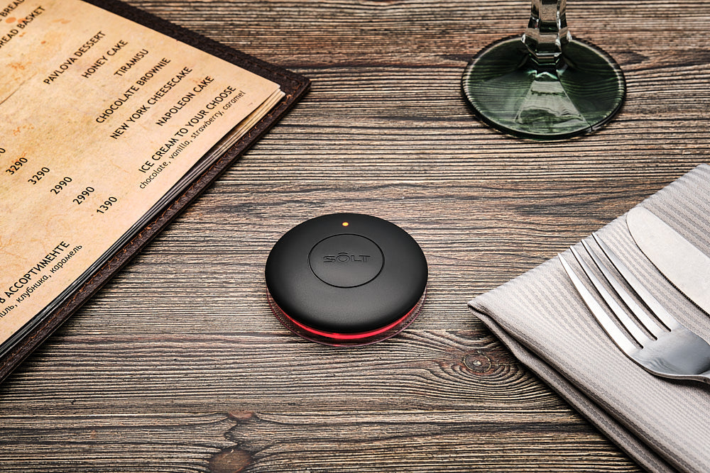 Button Call Round Lux : Black : Water resistant IP-X8