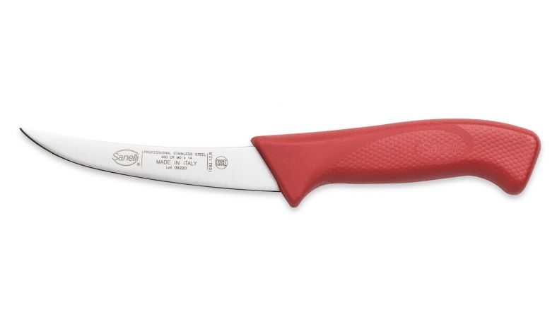 Disosso curvo stretto Curved narrow boning knife cm.15 red