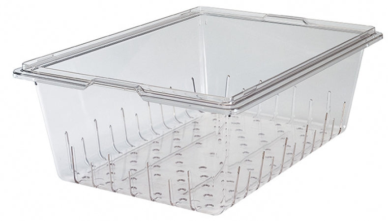 Cambro Camwear 1/6 Size Clear Polycarbonate Colander Pan - 5" Deep