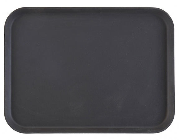 Cambro Camtread 15" x 20" Black Satin Non-Skid Serving Tray