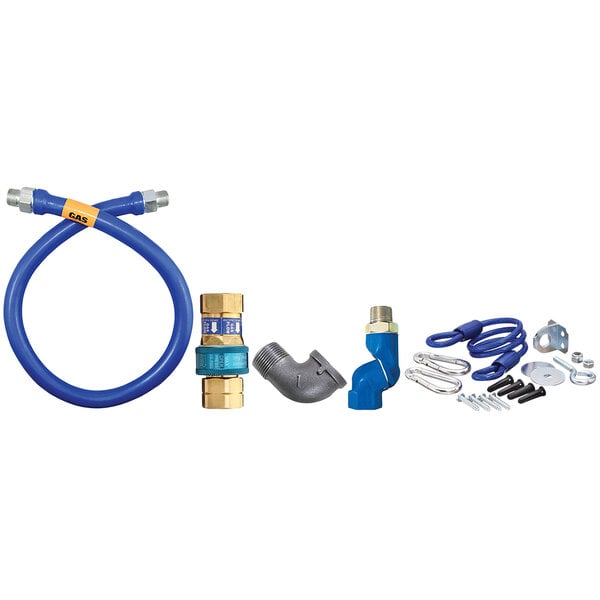 Dormont 1650BPQSR60 SnapFast® 60" Gas Connector Kit with Swivel MAX®, Elbow, and Restraining Cable - 1/2" Diameter