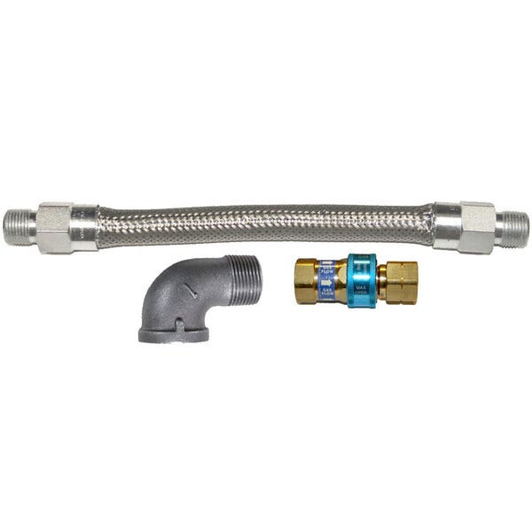 Dormont 1675BQ48 48" Stainless Steel Moveable Foodservice Gas Connector with SnapFast® - 3/4" Diameter