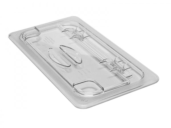 Cambro Camwear 1/3 Size Clear Polycarbonate FlipLid with Spoon Notch