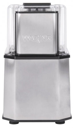 Commercial Heavy-Duty Electric Spice Grinder. Commercial-grade motor â?? 19,000 RPM. Heavy-duty brushed stainless steel housing with safety interlock lid PULSE actuation to easily manage your preferred grind consistency. Includes 3 fully removable and di