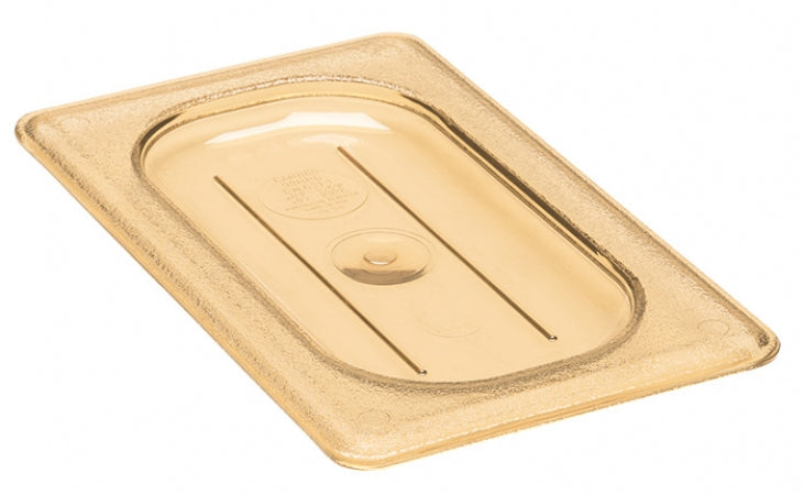 Cambro H-Pan 1/9 Size Amber High Heat Flat Lid