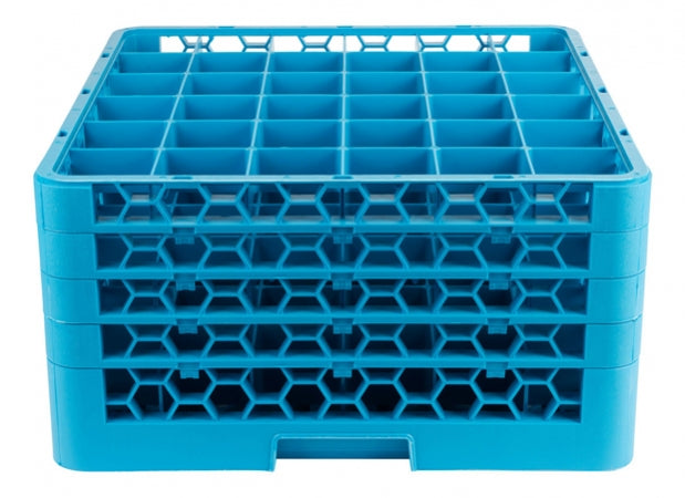Carlisle OptiClean 36 Compartment Glass Rack with 4 Extenders Maximum Glass Height: 9 1/2" Maximum Glass Diameter: 2 11/16"