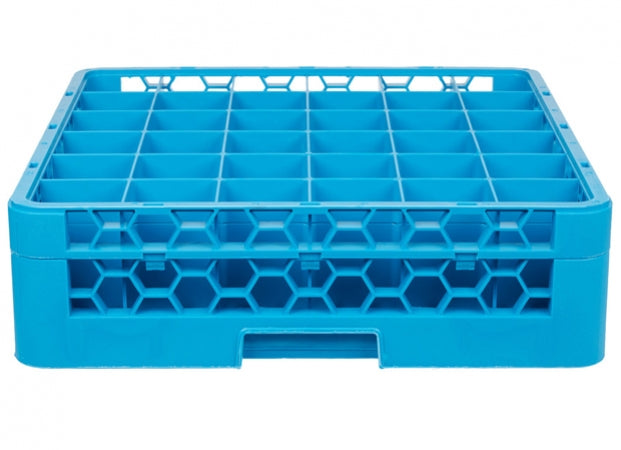 Carlisle OptiClean 36 Compartment Glass Rack with 1 Extender Maximum Glass Height: 4 3/4" Maximum Glass Diameter: 2 11/16"