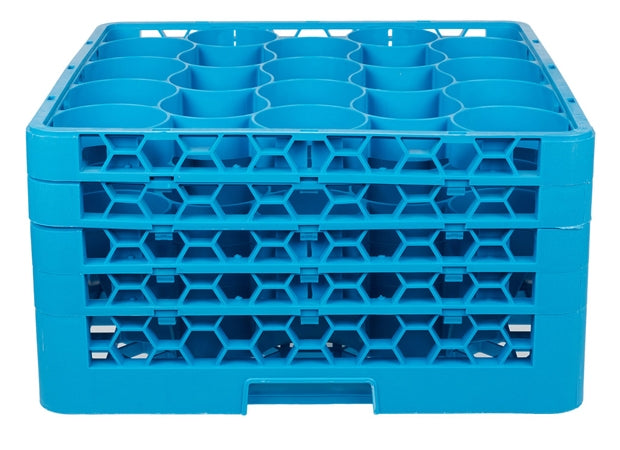 Carlisle OptiClean NeWave 20 Compartment Glass Rack with 4 Extenders Maximum Glass Height: 9 1/2" Compartment Diameter: 3 13/16"