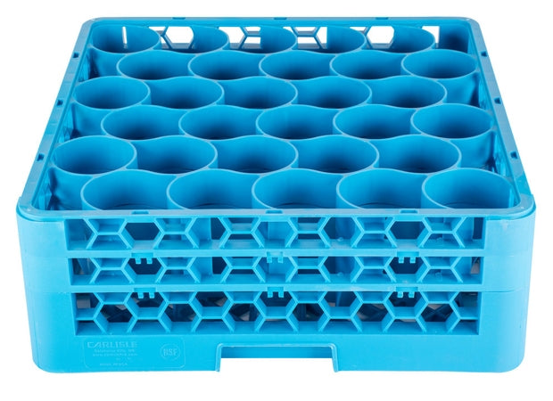 Carlisle OptiClean NeWave 30 Compartment Glass Rack with 2 Extenders Maximum Glass Height: 6 1/2" Maximum Glass Diameter: 2 7/8"
