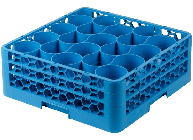 Carlisle OptiClean NeWave 20 Compartment Glass Rack with 2 Extenders Maximum Glass Height: 6 1/2" Maximum Glass Diameter: 3 9/16"