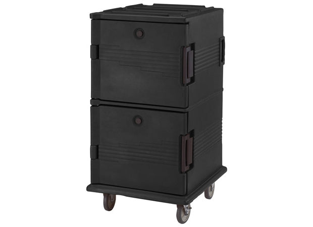 Cambro Ultra Camcarts Black Insulated Food Pan Carrier with Heavy-Duty Casters and Security Package - Holds 24 Pans