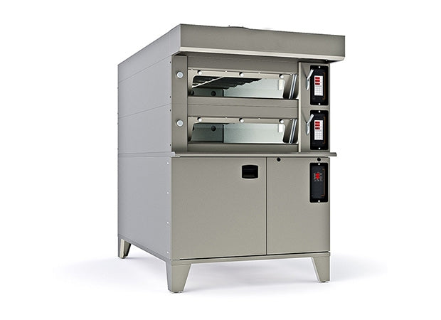 Macpan Electric Modular 3 deck oven with digital control panel - 2 trays 40x60 per deck with steam on proofer with hood (not motorized) baking chamber 820x620x180(WxDxH) mm 1400x1300 220V/50Hz/3ph