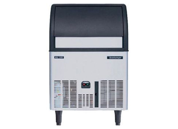 Scotsman NU Series Under counter Air Cooled X-Safe Self Contained Dice Ice Production Capacity: 142 kg Bin Capacity: 37kg R404A Gas Type 230V/50Hz/1ph 17.6kW 16A Dim: 650x690x881 (LxDxH) mm