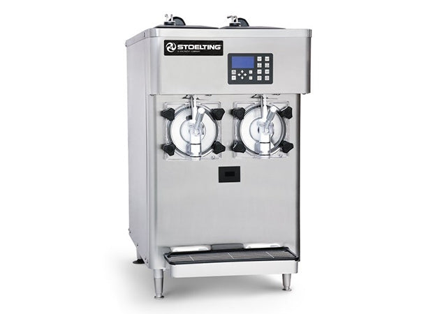 Stoelting Counter Top Shake or Frozen Beverage Air Cooled Two 3 gal (11.36lt) Hopper 208-240V/60Hz/1ph Dim (WxHxD) 19 5/8'' (49.8 cm) x 35 1/2'' (90.2 cm) x 30 1/4'' (76.8 cm)