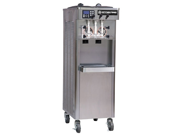 Stoelting Gravity Soft Serve/Yogurt Freezer dispenses two single flavors, or combine for twin twist Floor Model 220-240V/50Hz/1ph W 48.9x H 148x D 71.1 (cm)