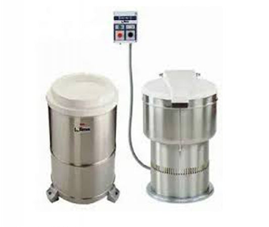 Nilma Salad and vegetable spin dryer Drying Time: 2 min Drum rpm:700 Basket capacity: 40lts Stainless Steel Exterior 400V/50Hz/3ph .37kW Dim: 530x530x970 (LxDxH) mm