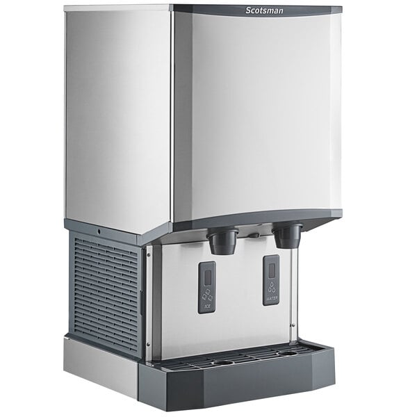 Scotsman HID540W-1 Meridian® Countertop Water Cooled Ice Machine and Water Dispenser - 40 lb. Bin Storage