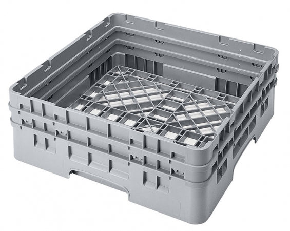 Cambro Soft Gray Camrack Full Size Open Base Rack with 2 Extenders