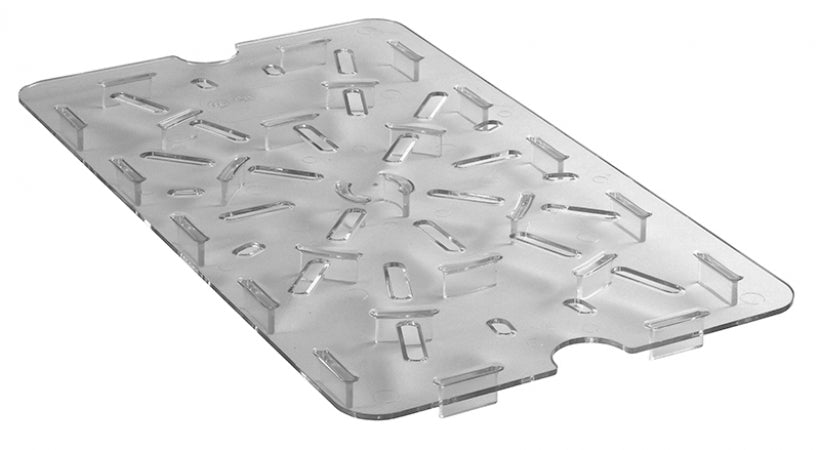 Cambro Camwear Clear 8" x 14" Food Box Drain Shelf