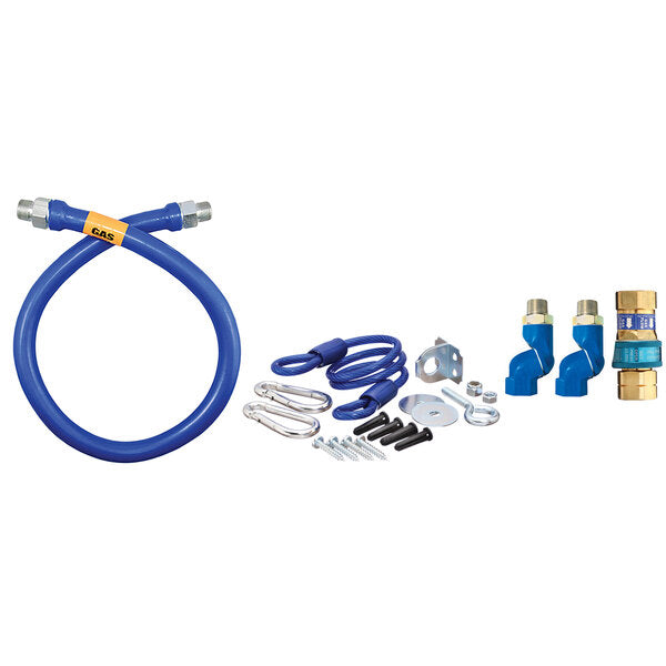 Dormont 1675BPQ2SR72 SnapFast® 72" Gas Connector Kit with Double Swivel MAX®, and Restraining Cable - 3/4" Diameter