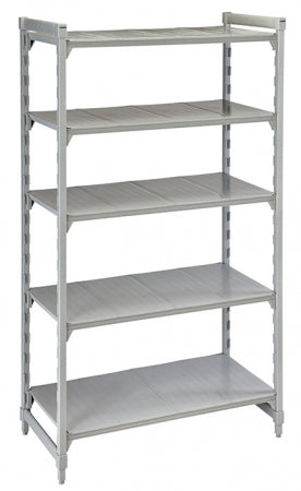 Cambro Camshelving Premium Solid 5-Shelf Stationary Starter Unit - 24" x 54" x 84"