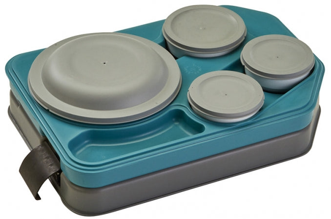 Cambro Tablotherm - Insulated Tray with Porcelain Dishware Includes - 1 x plate, 2 x 400 mL bowls, 1 x 500 mL bowl, reusable covers and plate pellet