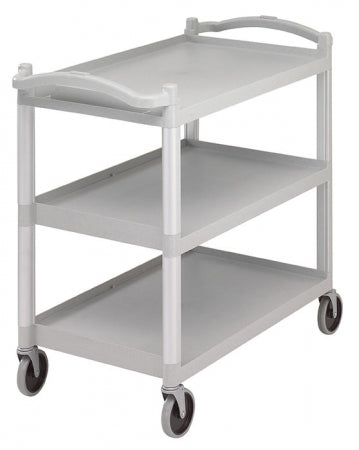 Cambro Speckled Gray Three Shelf Utility Cart (Unassembled) - 40" x 21 1/4" x 37 1/2"