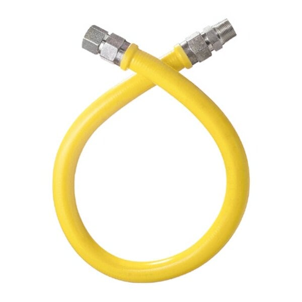 Dormont 16100NPFS48 48" Stainless Steel Stationary Foodservice Gas Connector Hose - 1" Diameter