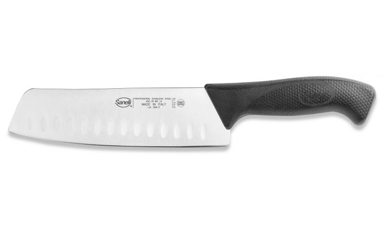 Giapponese olivato Indented Japanese knife cm.18