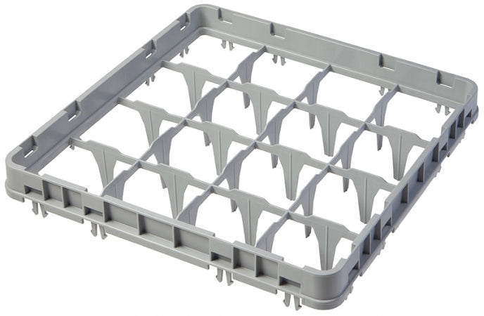 Cambro Camrack 16 Compartment Soft Gray Full Drop Full Size Camrack Extender - 19 5/8" x 19 5/8" x 2"