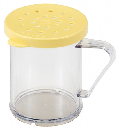 Cambro Camwear 10 oz. Polycarbonate Shaker with Yellow Lid for Cheese