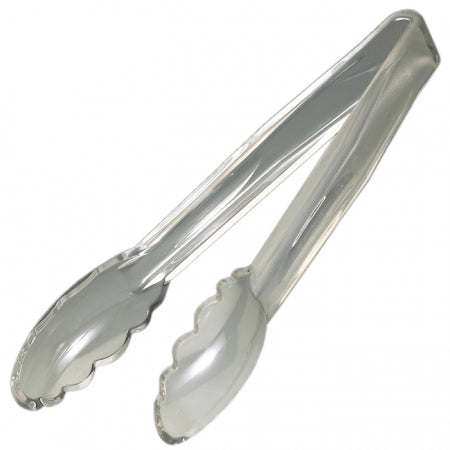 Cambro Lugano 9" Clear Scallop Grip Plastic Tong